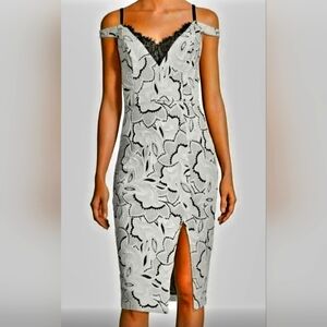 NWT ABS By Allen Schwartz Off The Shoulder Stretch Gown Dress  size 12